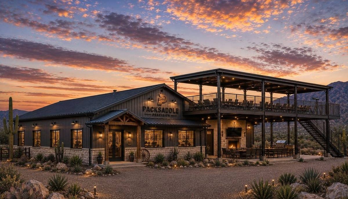 Rendering of the Lodge at dusk